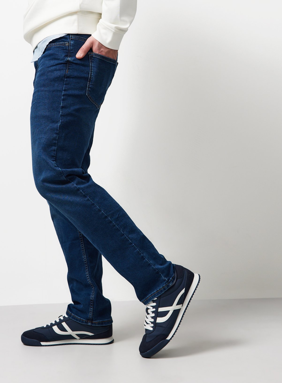 Dark Denim Ultimate Comfort Straight Leg Jeans 34R - Image 1 thumbnail